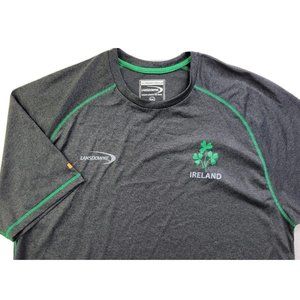 DRYLANS Performance LANSDOWNE Ireland Men XXL Gray Athletic Shirt Breathable 2XL